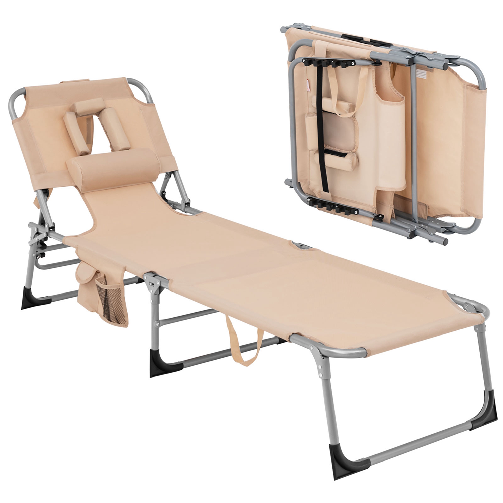 Outdoor Beach Lounge Chair - Beige
