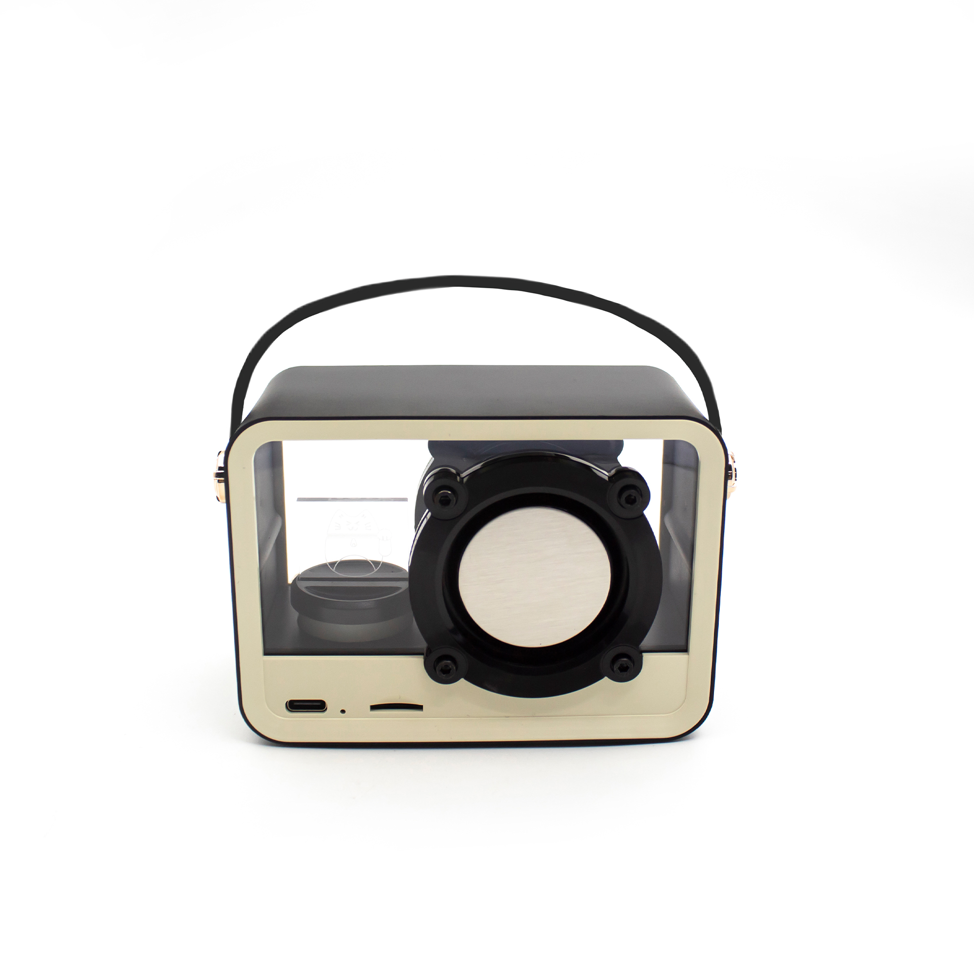 Transparent Wireless Bluetooth Speaker with RGB Lighting - Black