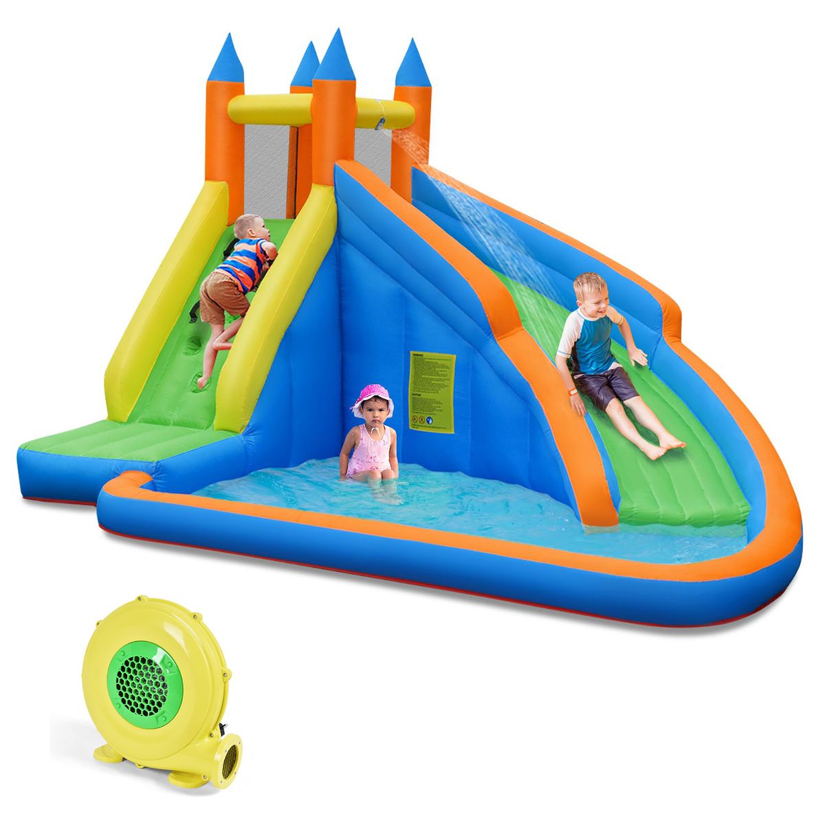 Mighty Bounce House Inflatable Water Slide - Costway Inflatable Water Slide