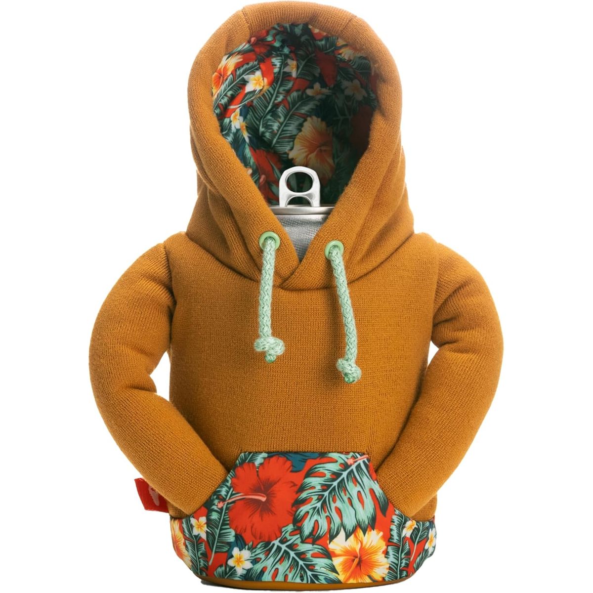 Puffin Insulated 12 oz Can Cooler - Honey Brown Hoodie