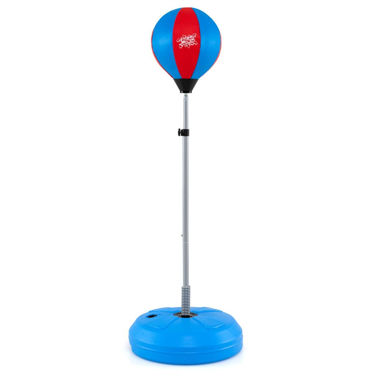 Boxing Punching Bag with Height Adjustable Stand and Boxing Gloves - Blue