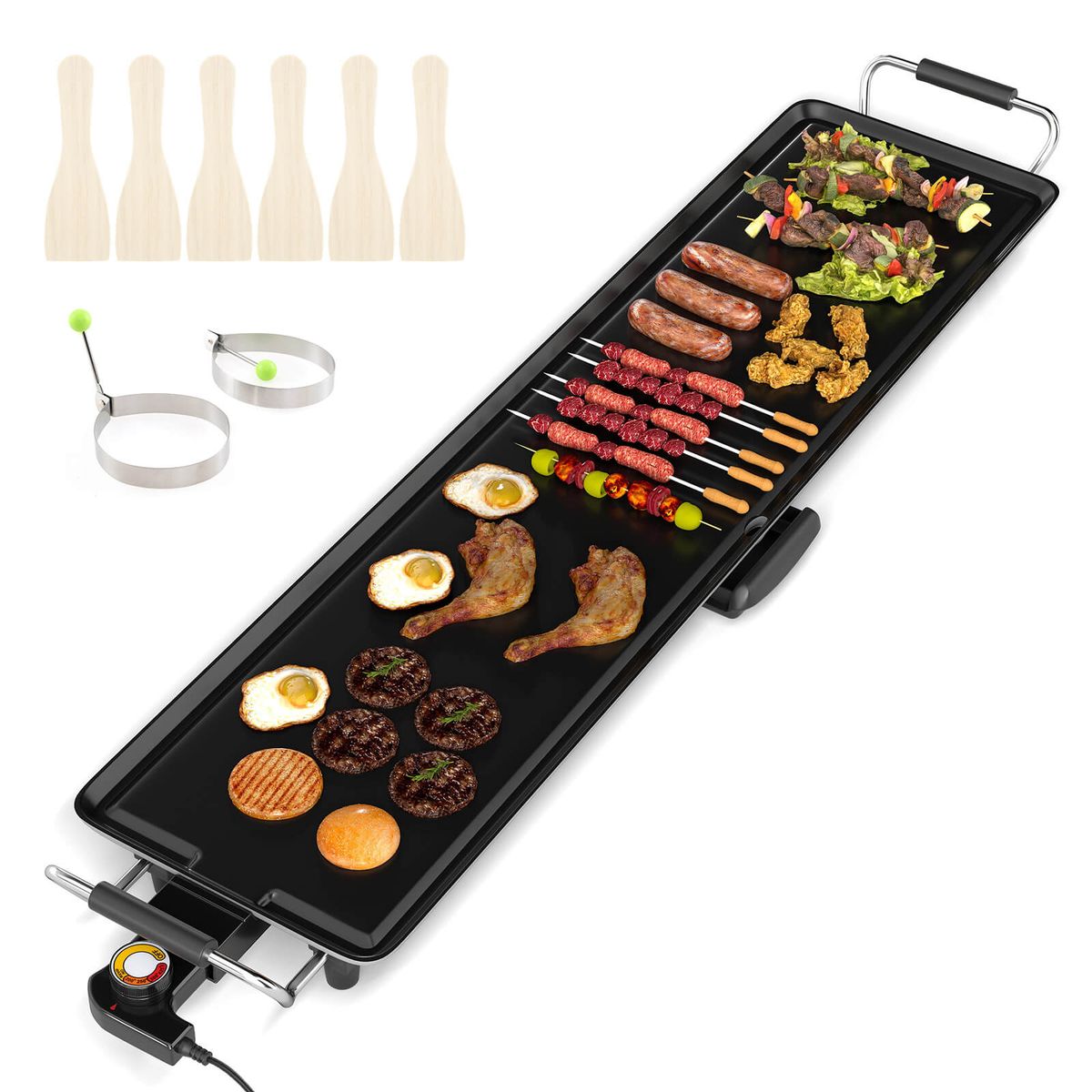 Electric Teppanyaki Grill with Adjustable Temperature  35 Electric Grill