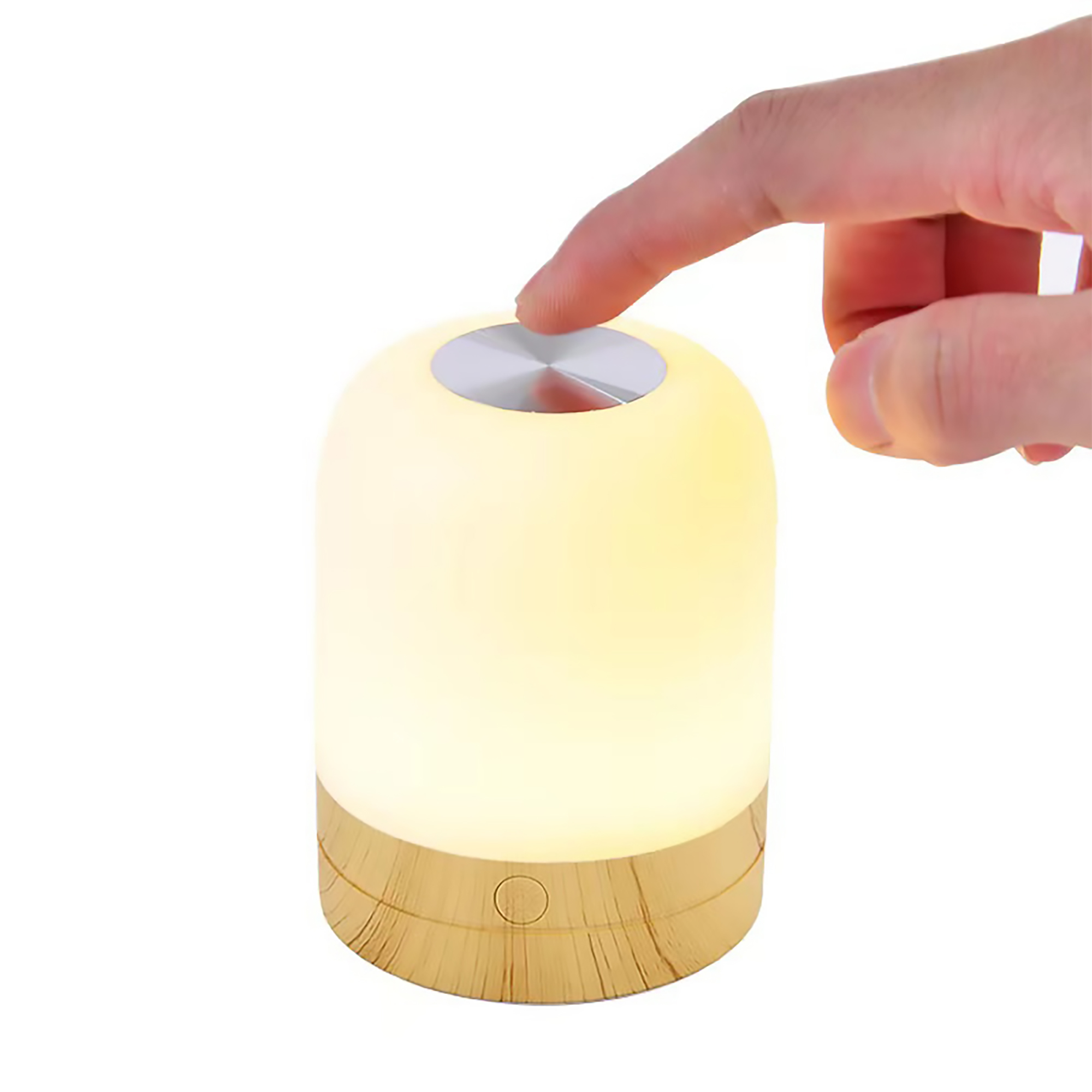 TranquilGlow Guided Breathing Lamp - Wood