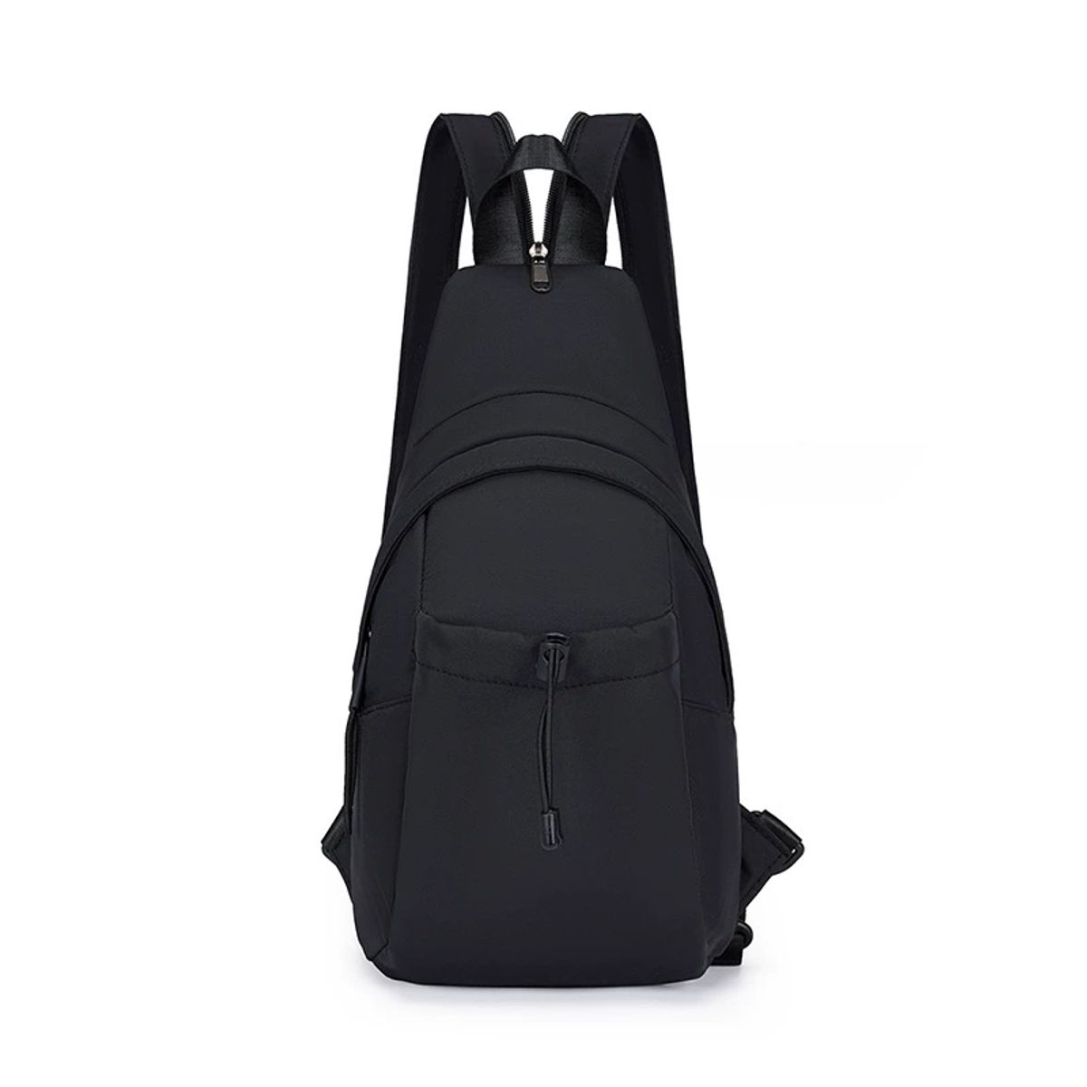 Seamless Outdoors Travel Sling Bag with Front Pocket - Front Pocket Black