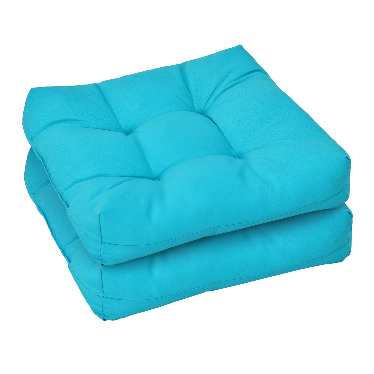 Photos - Pillow Costway 21'' x 21'' Indoor/Outdoor Seat Cushion Pads  - Turquoise HW67234GN (2-Pack)