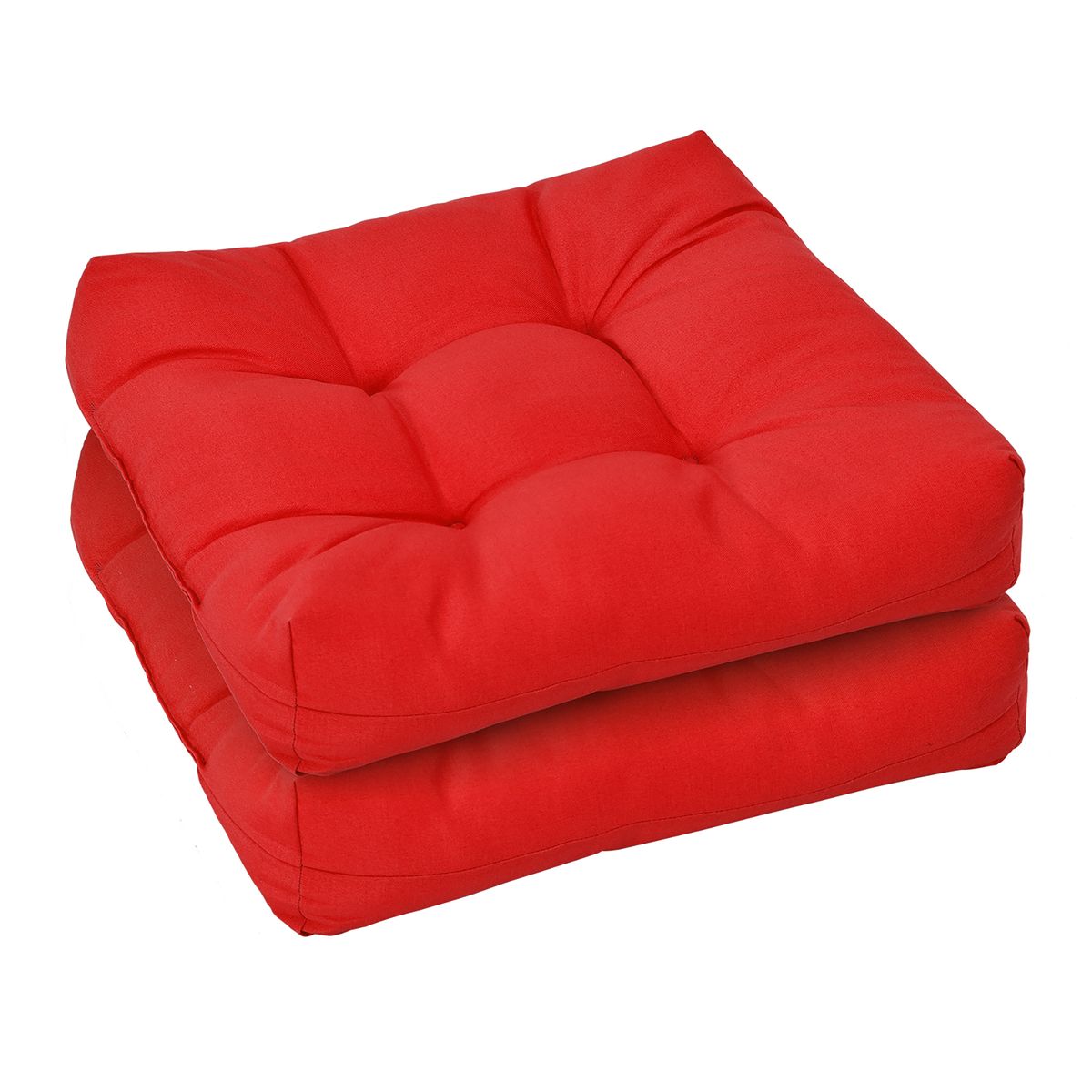21'' x 21'' Indoor/Outdoor Seat Cushion Pads (2-Pack) - Red