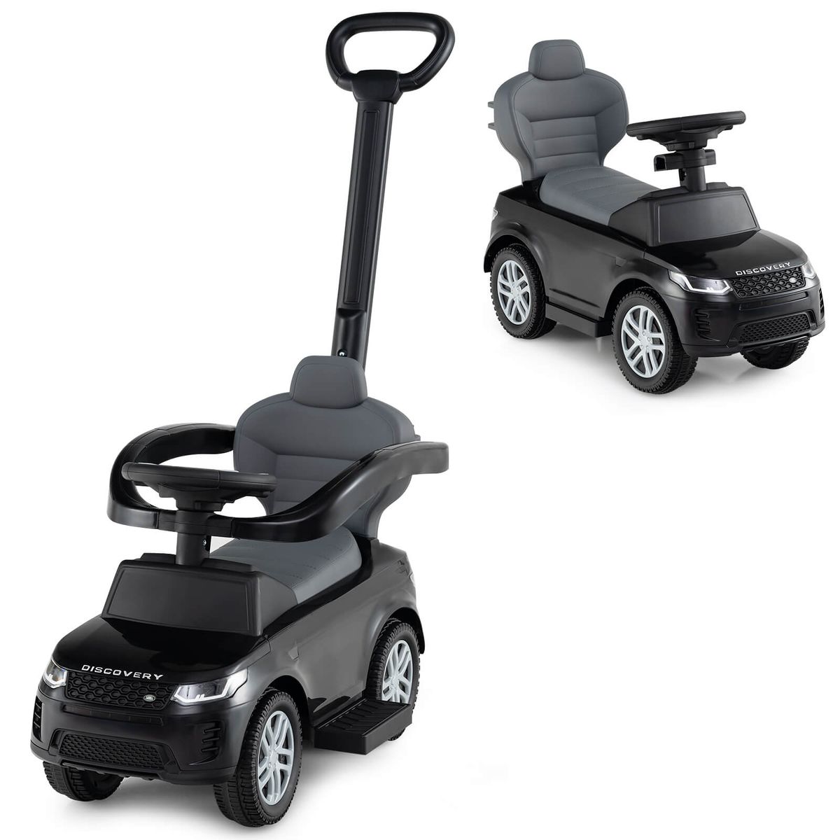 Kids' Ride-on Push Car with Horn & Under-Seat Storage - Push Car-BK