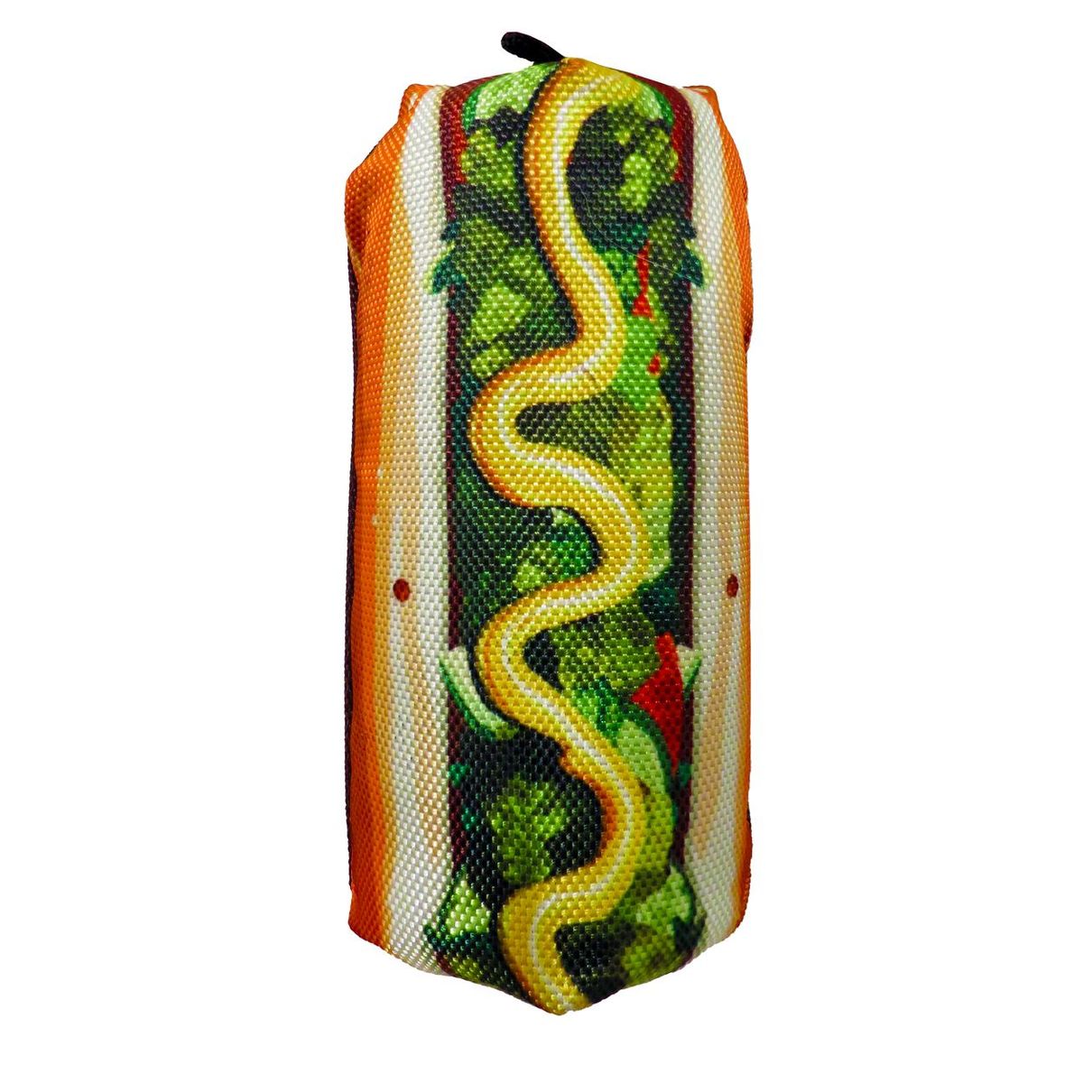 Scoochie Pet Scoochzilla Tough Squeaky Dog Chew Toys  Hot Dog