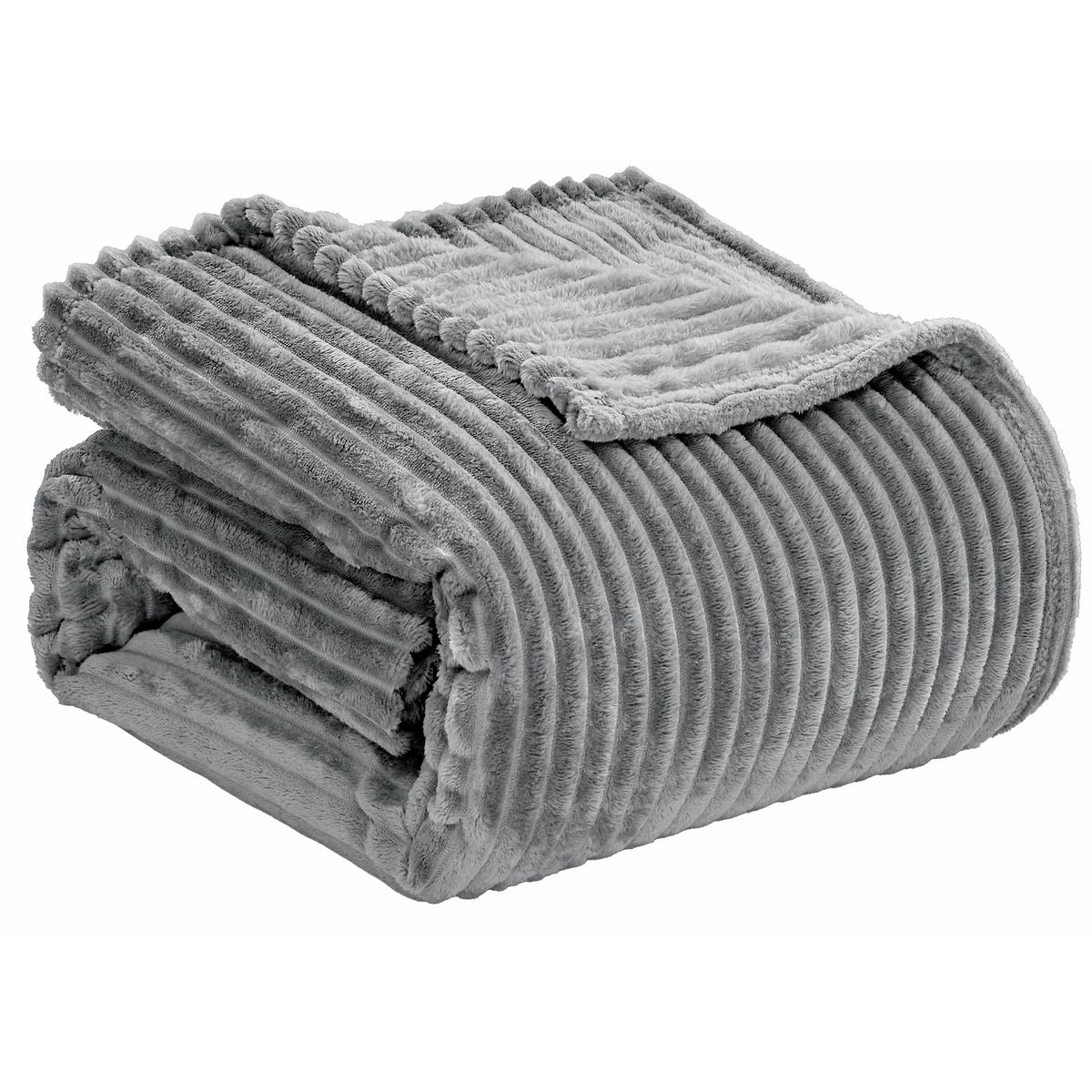 Striata Blanket - Queen- Gray