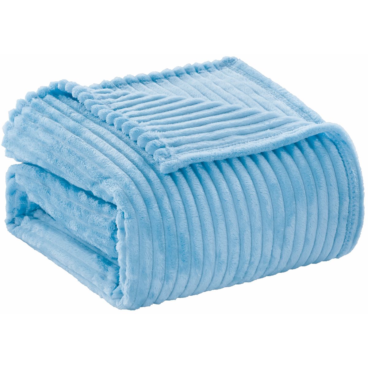 Striata Blanket - Queen- Light Blue