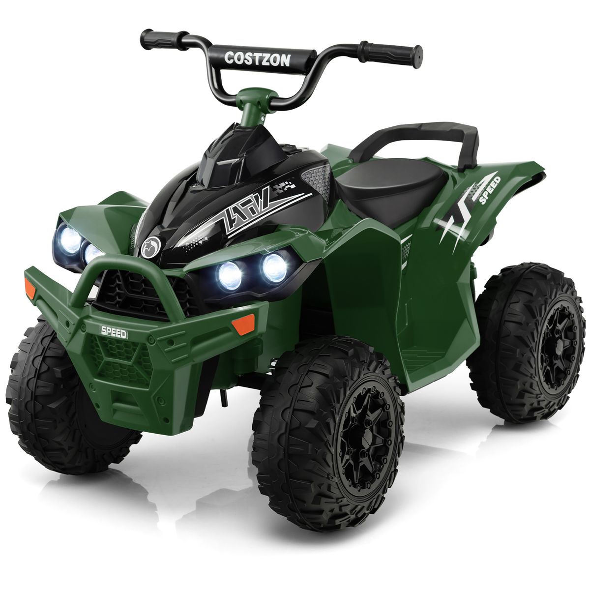 12V Battery Powered Kids' Ride-on ATV - Army Green