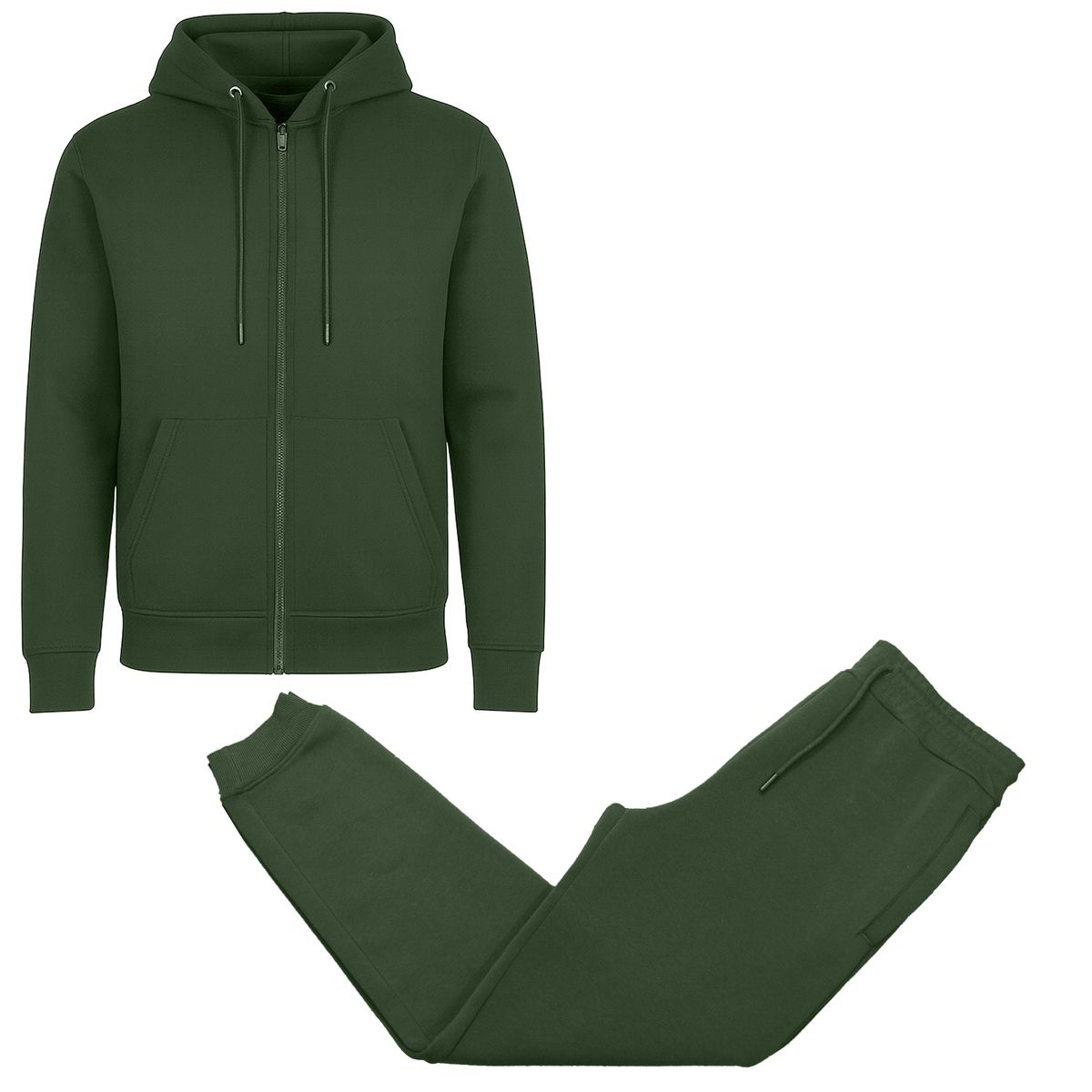 Men's Fleece-Lined Tracksuit Hoodie and Jogger Set - JM2PC-55-OL / M