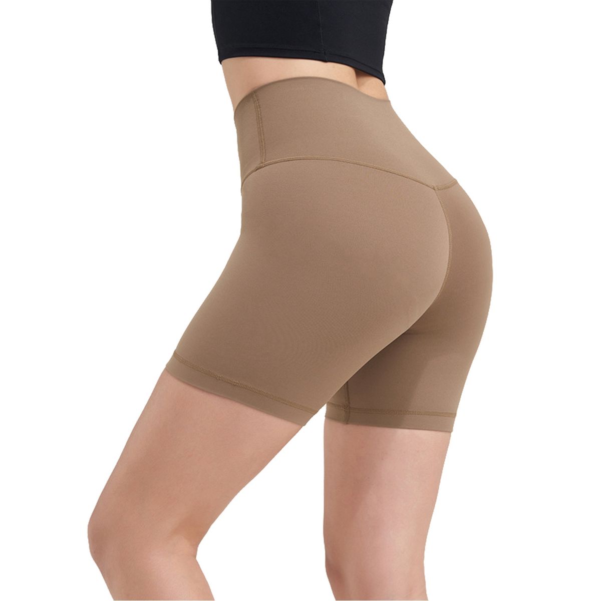 NPolar High Waist Shorts - Coffee- X-Large