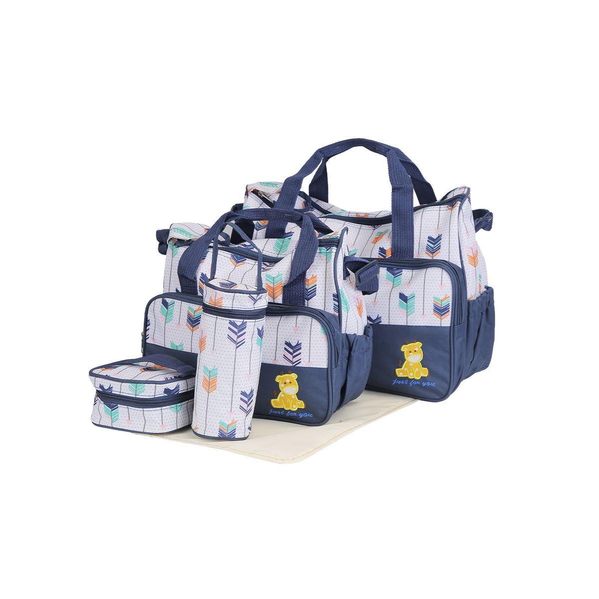 5 Piece Diaper Bag Set - iMounTEK 5PCS Baby Nappy Bag Set DBLUE