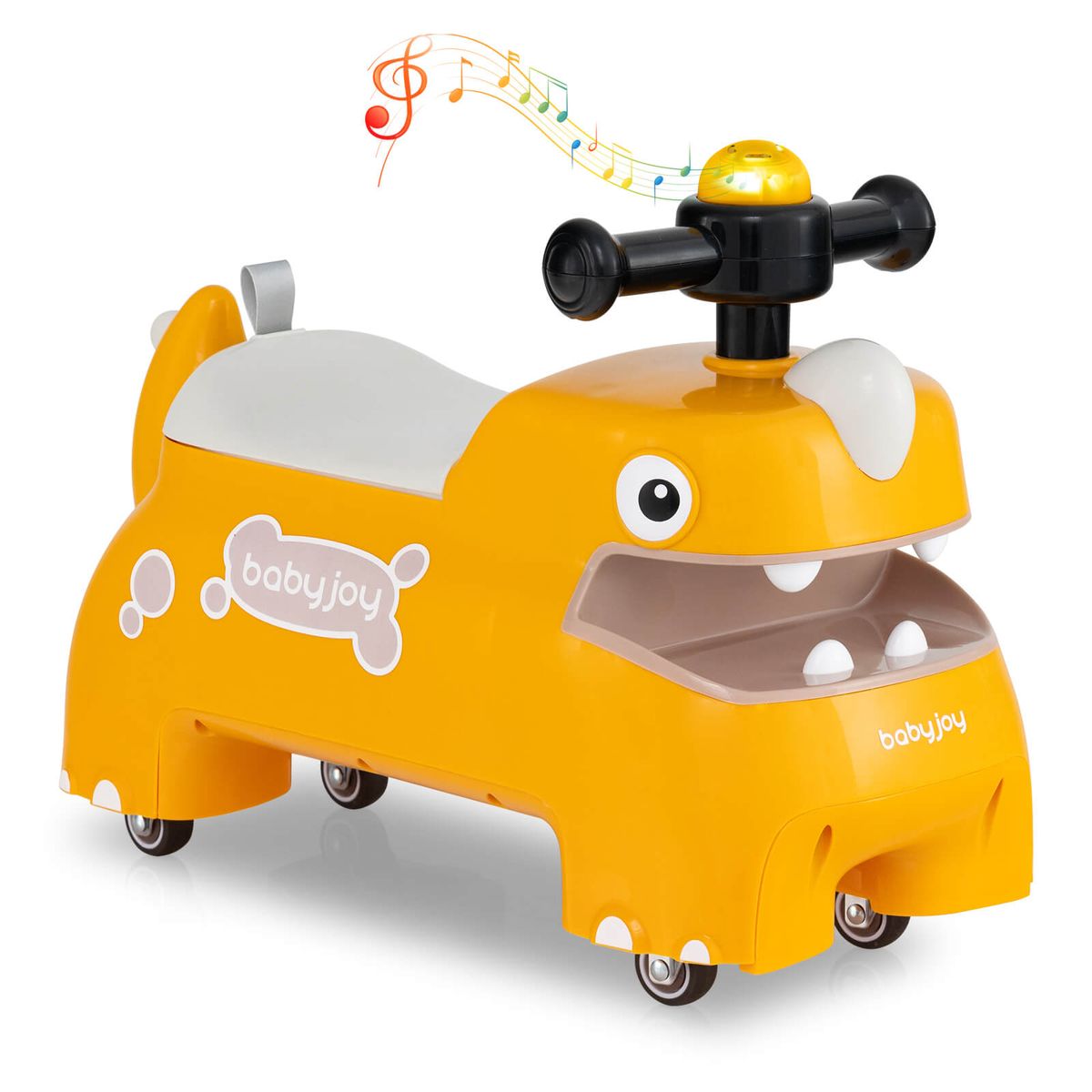 Babyjoy Ride-on Dinosaur Push Car - Yellow