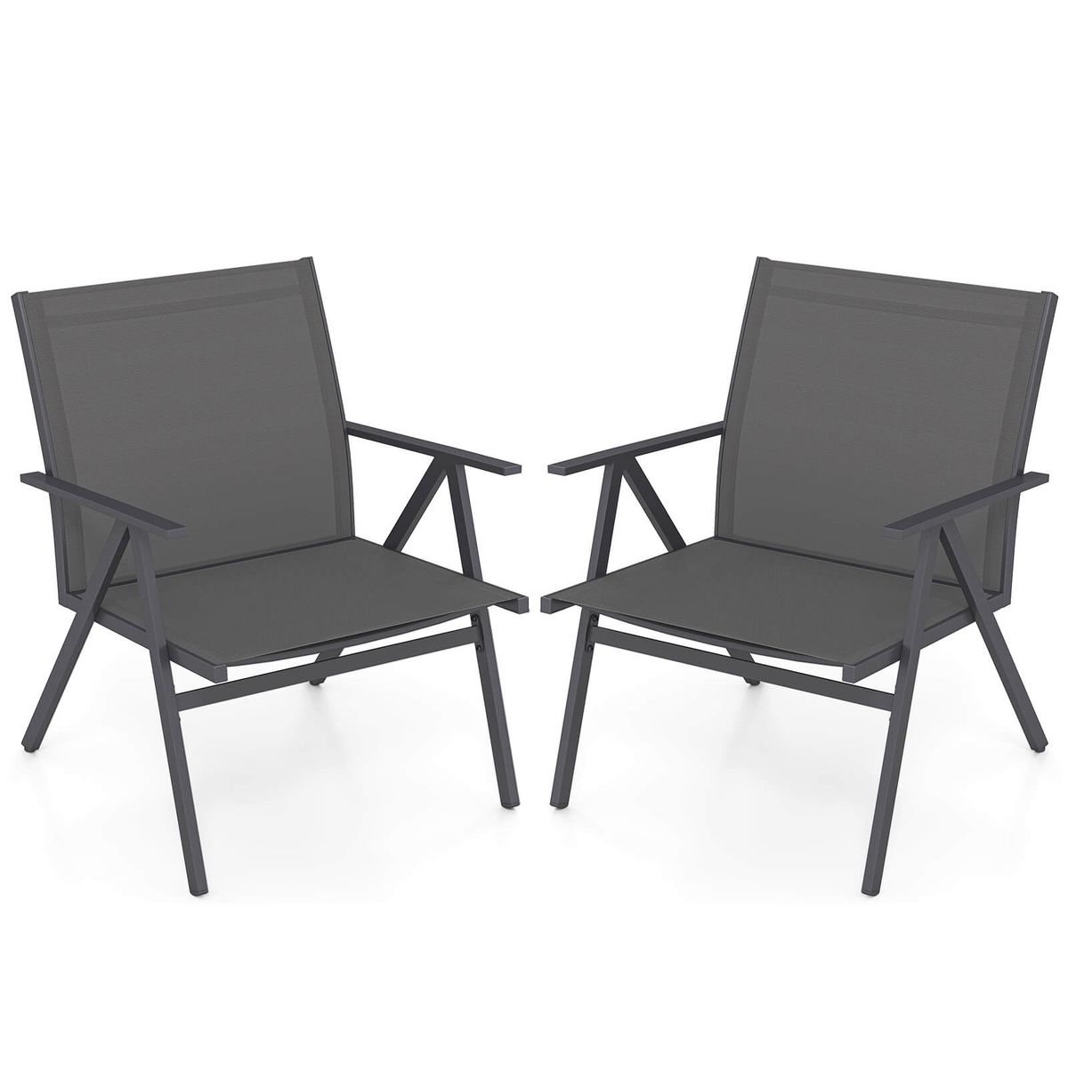 Patio Chairs with Breathable Mesh Fabric - 2-Piece