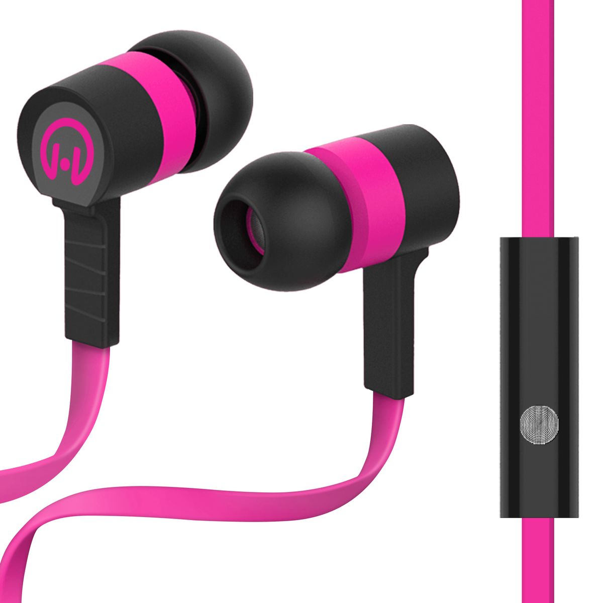 HyperGear Low Ryder Earphones with Mic 3.5mm - Pink-image-SKU17606541
