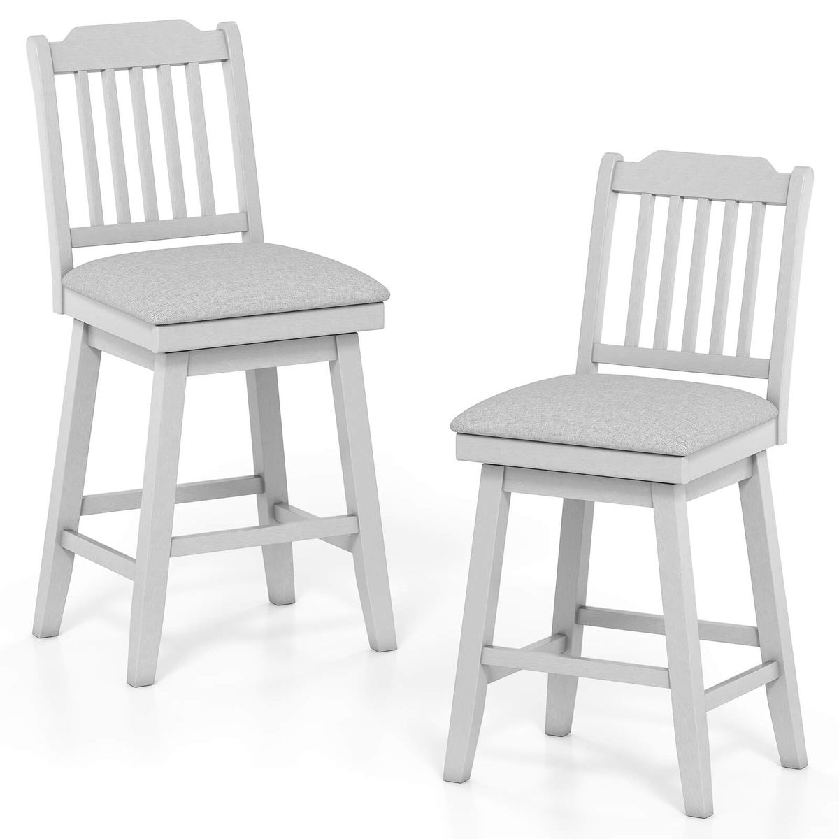 Photos - Chair Costway 25" Counter Height Bar Stools  - 2-Piece HCST08442 (Set of 2 or 4)