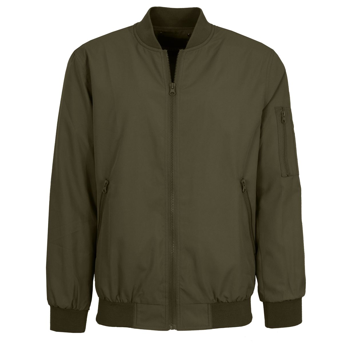 Men's MA-1 Lightweight Zip-up Bomber Jacket - SPJ-155-OL / S
