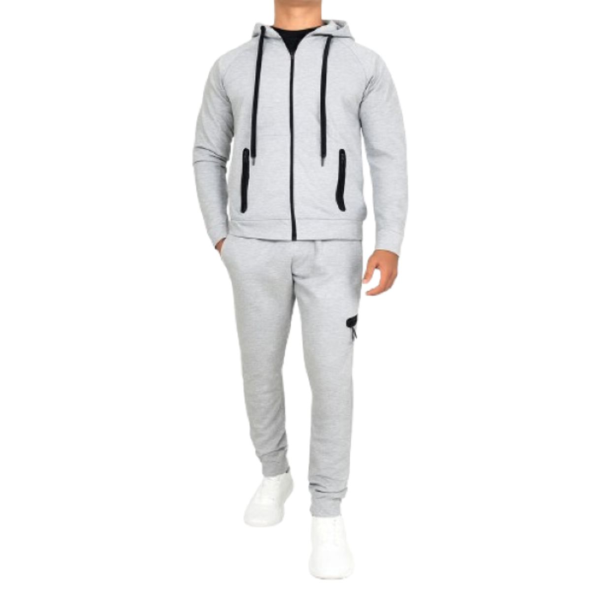 Men's Tech Fleece Hoodie & Jogger Set (1- or 2-Pack) - JM2TF-50 / HG / L
