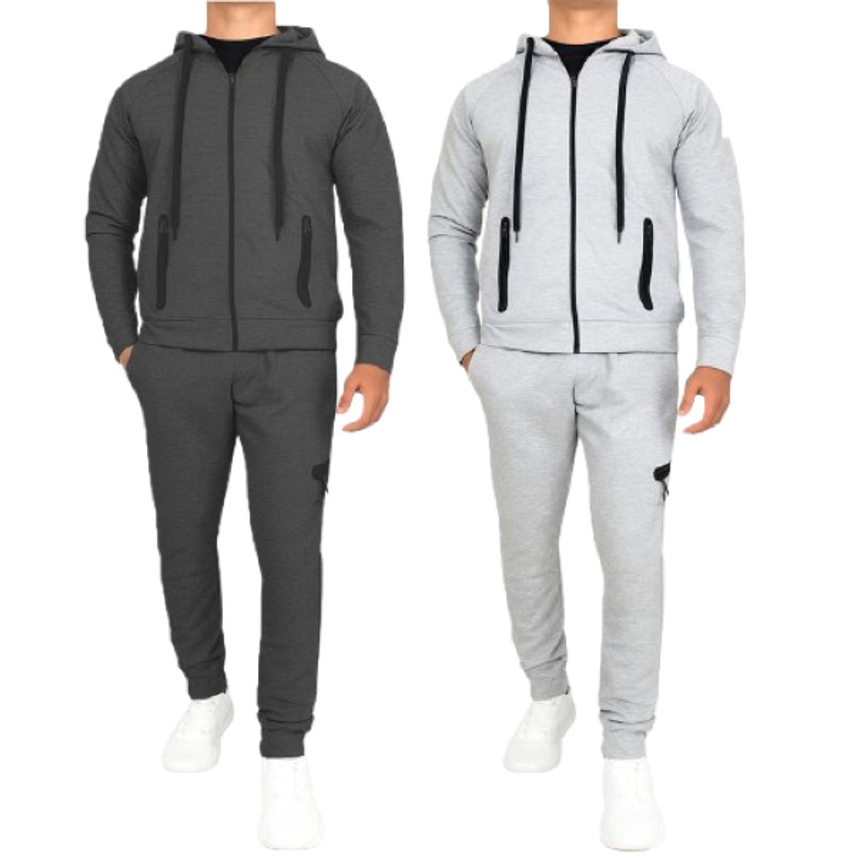 Men's Tech Fleece Hoodie & Jogger Set (1- or 2-Pack) - JM2TF-50 / CH-HG / 2XL-image-SKU17915921