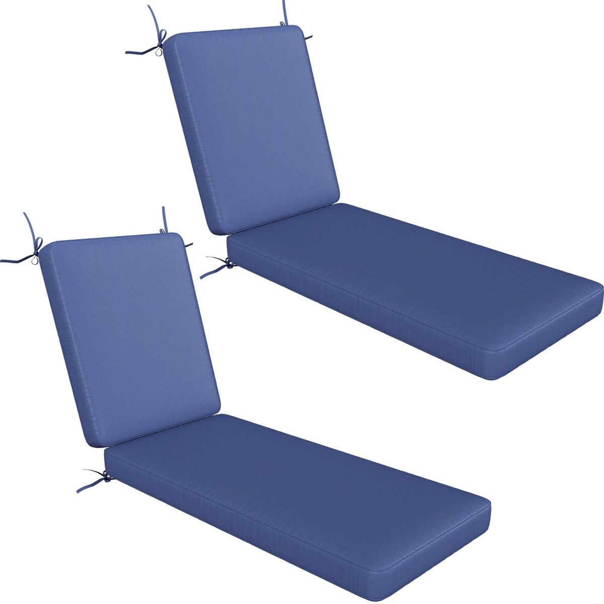 Outdoor Chaise Lounge Cushions (2-Pack) - Navy Blue