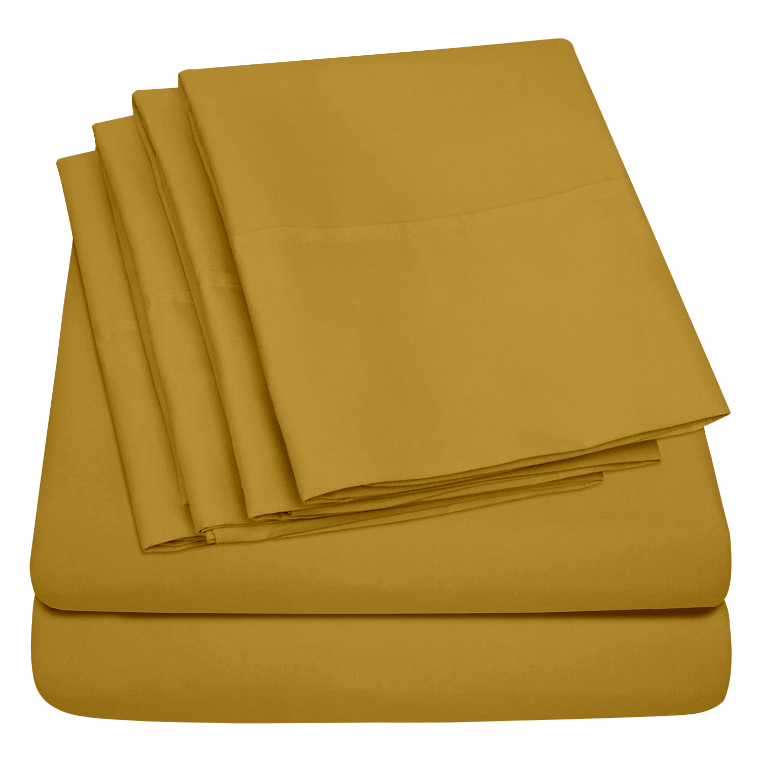 Lightweight Microfiber Bed Sheet (6-Piece Set) - Honey / Queen-image-SKU17729138