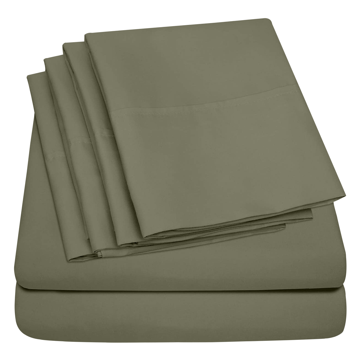 Lightweight Microfiber Bed Sheet (6-Piece Set) - Dove Grey / Full
