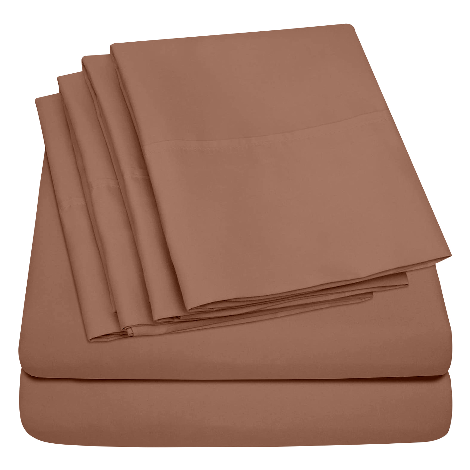 Photos - Bed Linen LUXURY LIVING Lightweight Microfiber Bed Sheet  - Mocha / Queen SB-BSHEET-MOC-Q(6-Piece Set)