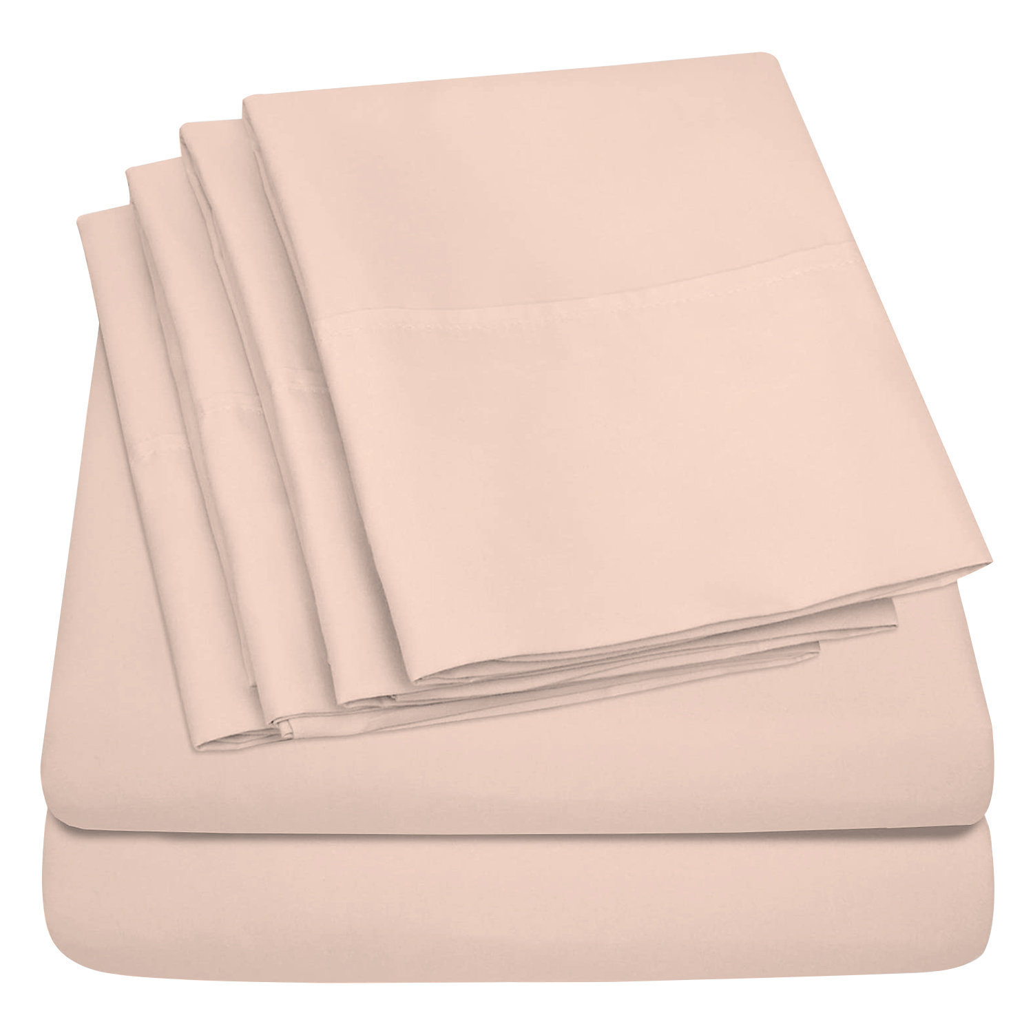 Photos - Bed Linen LUXURY LIVING Lightweight Microfiber Bed Sheet  - Blush / Queen SB-BSHEET-BLH-Q(6-Piece Set)