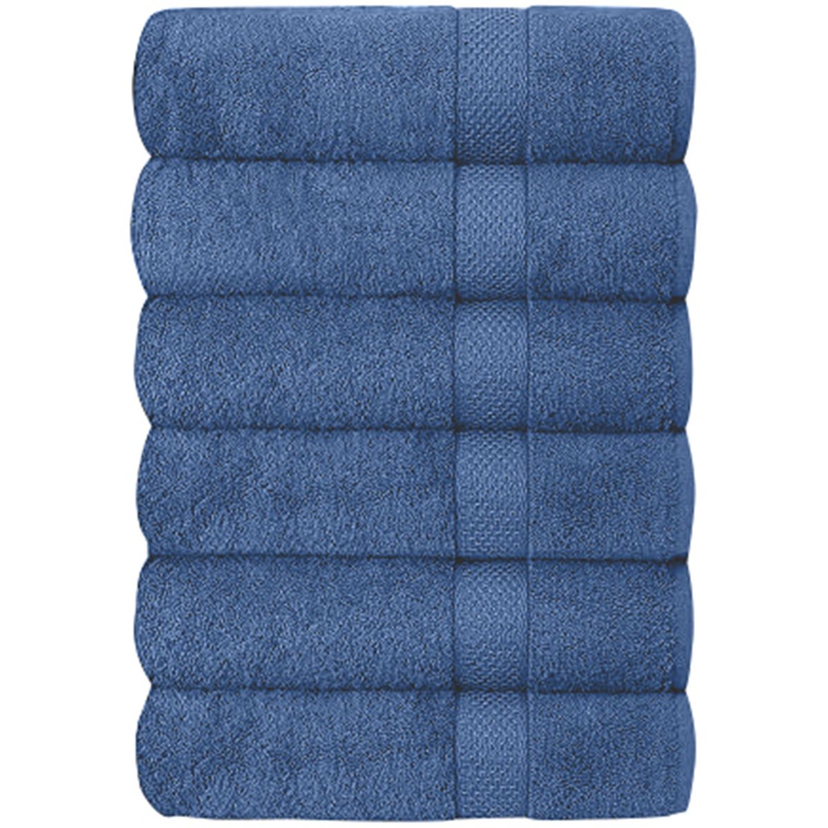 Hotel & Spa 100% Cotton Bath Towel (6-Pack) - Blue