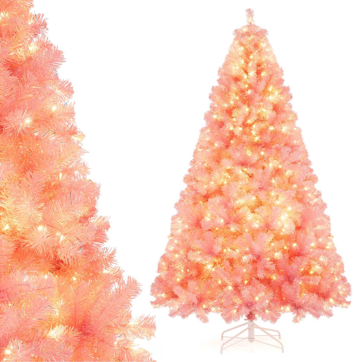 Artificial Christmas Tree 6 Foot or 75 Foot  Pink6 FT