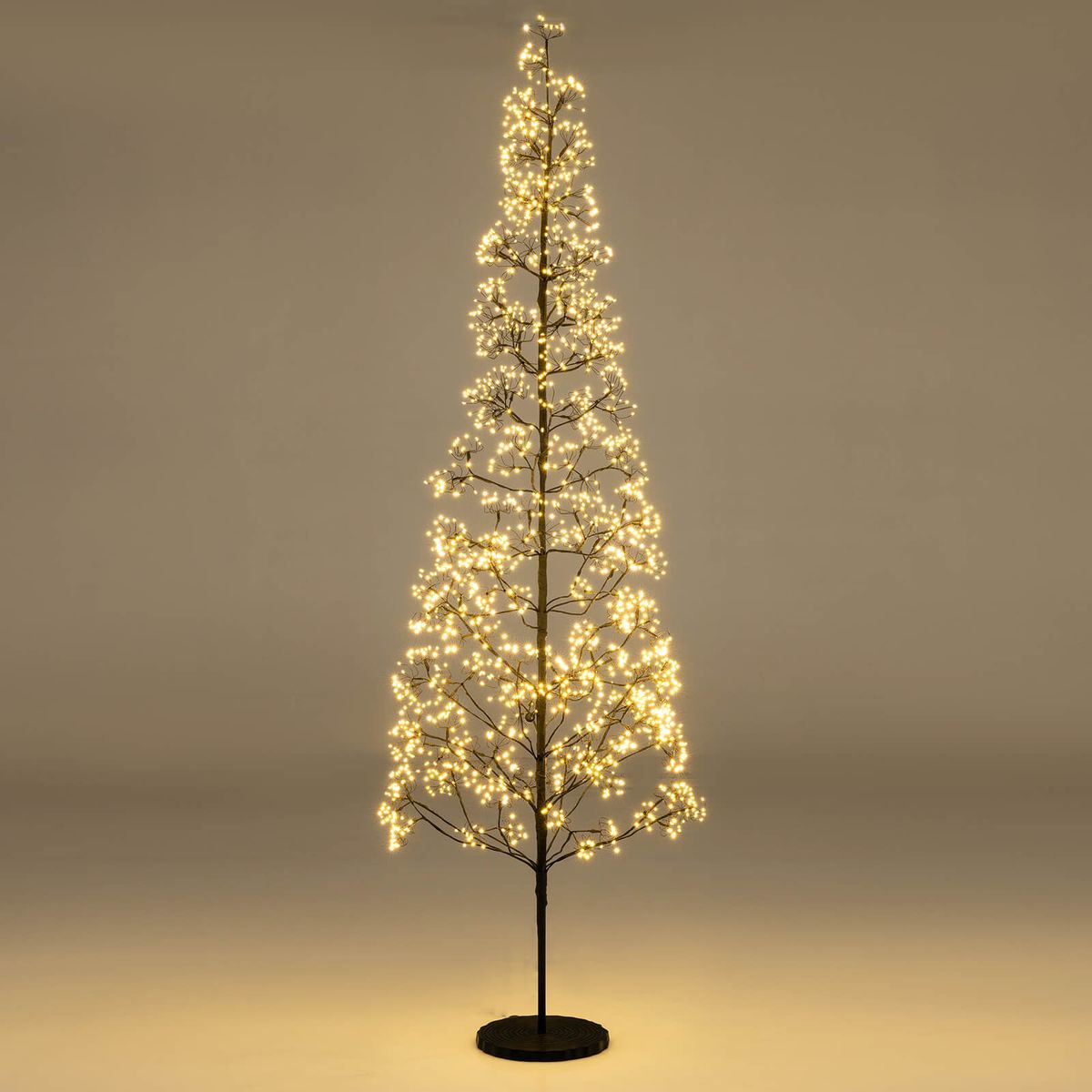 Lighted Alpine Artificial Tree (5-, 6- or 7-foot) - 7 FT
