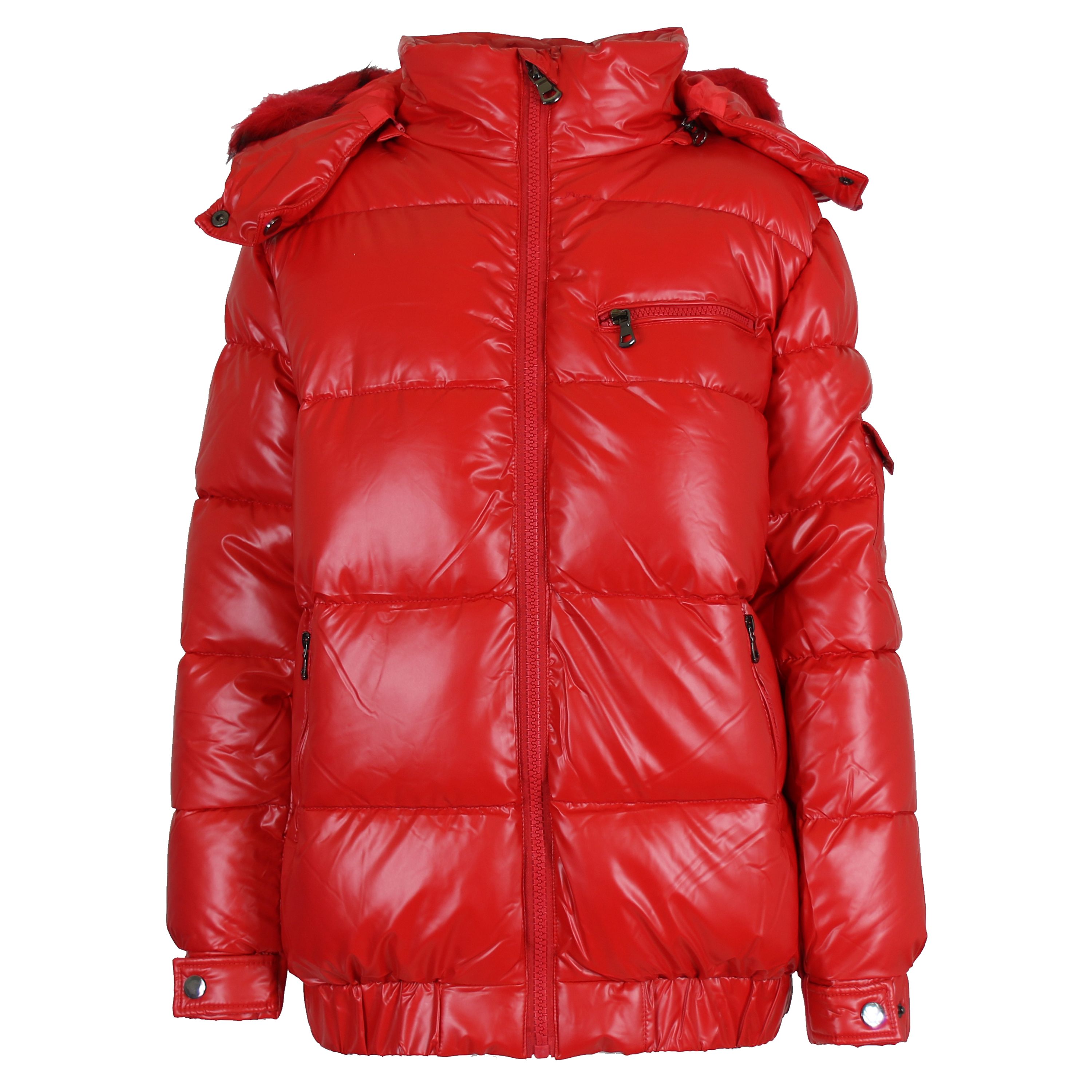 Women's Full Zip Heavyweight Bubble Jacket - SPL-2400-RD-L