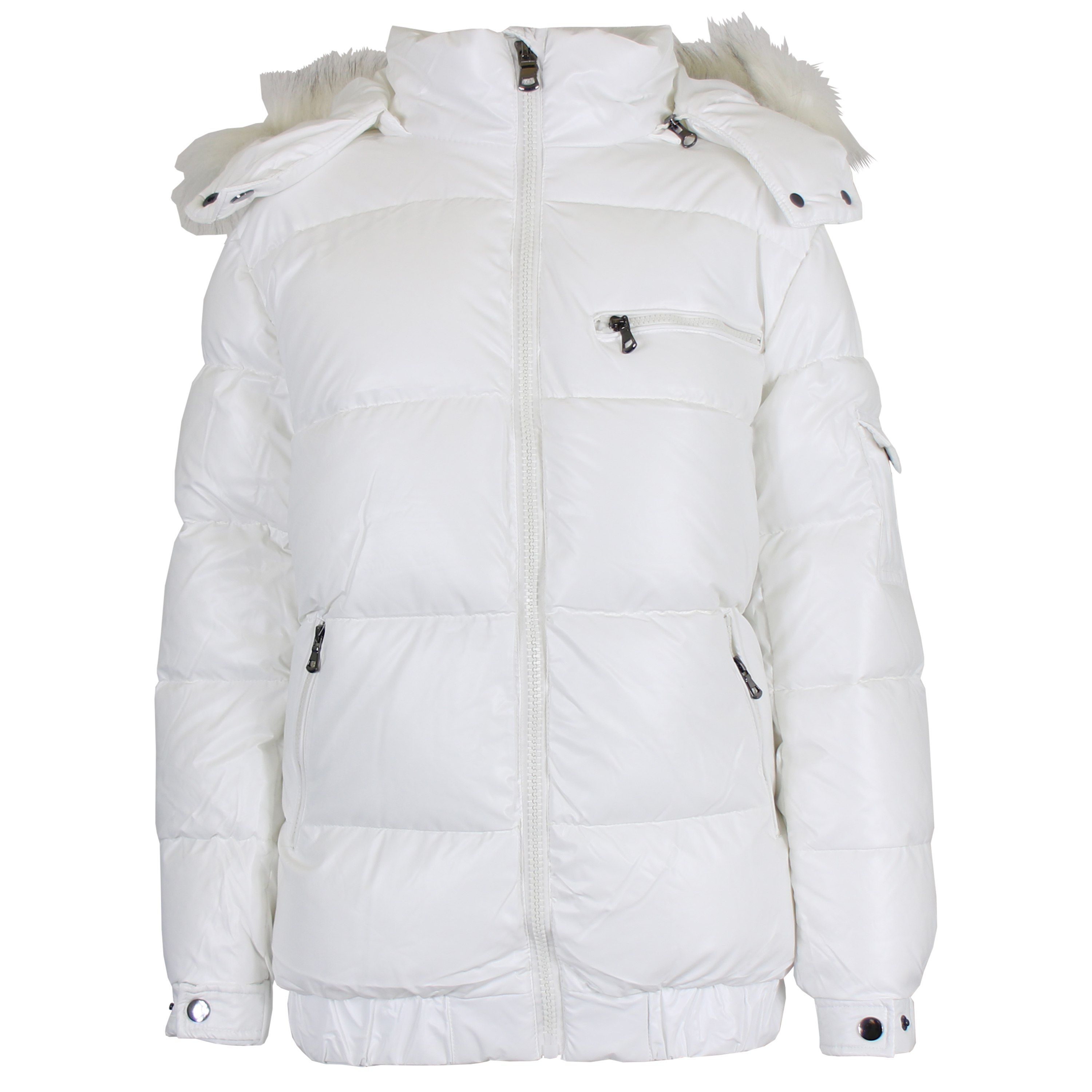 Women's Full Zip Heavyweight Bubble Jacket - SPL-2400-WH-L
