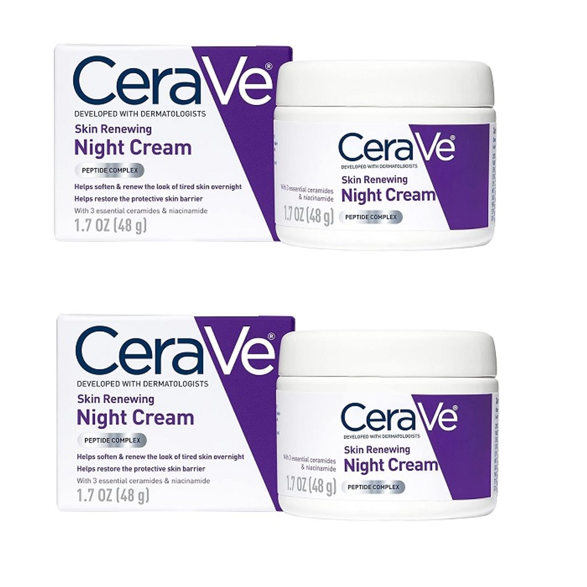CeraVe Skincare Essentials Bundle 2Pack  2 Pack Night Cream