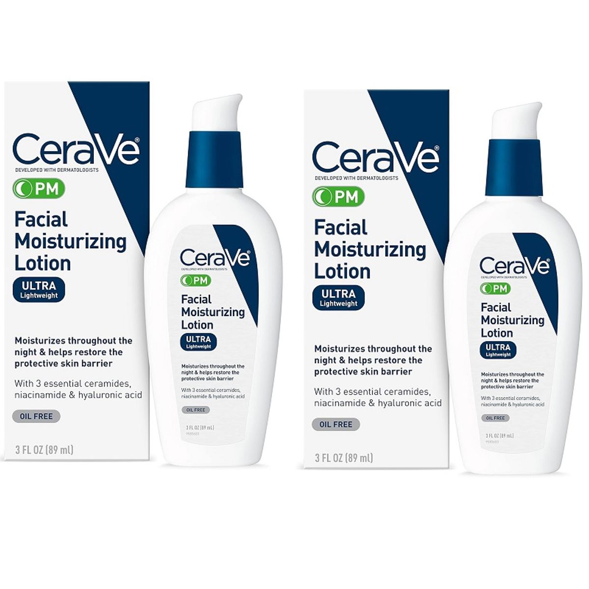 CeraVe Skincare Essentials Bundle (2-Pack) - 2 PACK PM LOTION