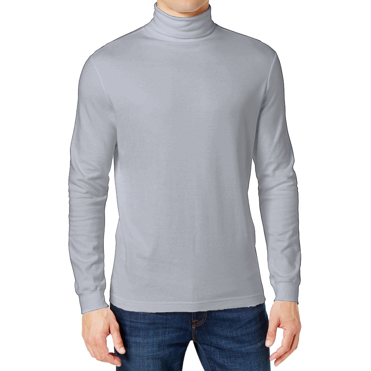Men's Long Sleeve Turtle Neck T-Shirt - MTUN-10 - HG - M