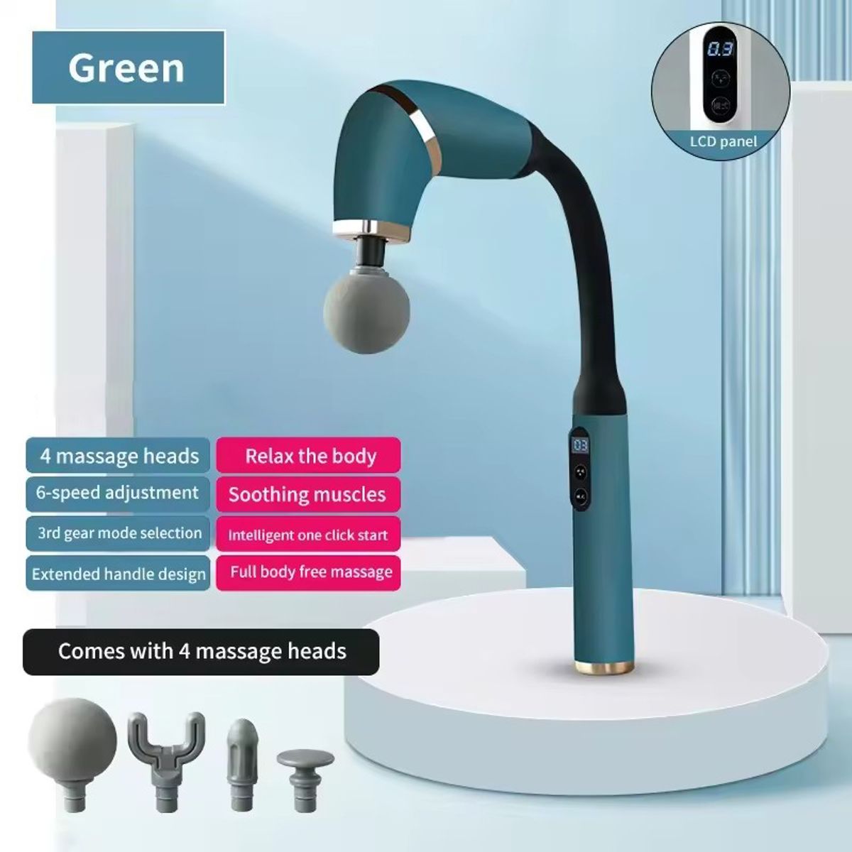 FlowGun Deep Tissue Massage Gun - Green-image-SKU18128227
