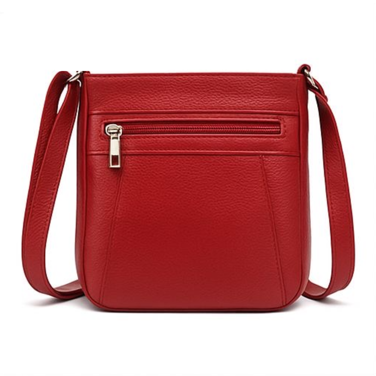 Women&rsquo;s Luxury Genuine Leather Crossbody Bag - Red