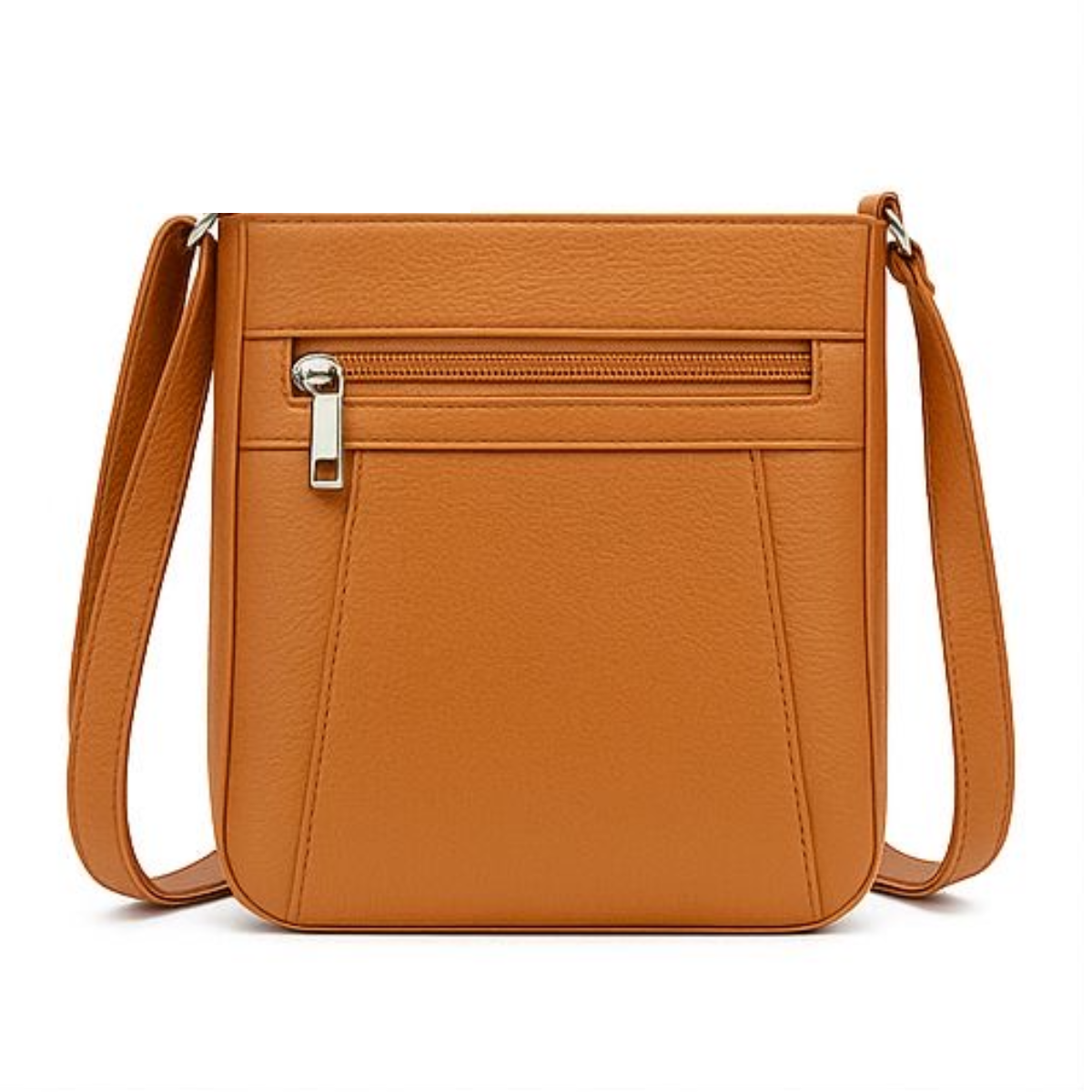 Womens Luxury Genuine Leather Crossbody Bag  Tan