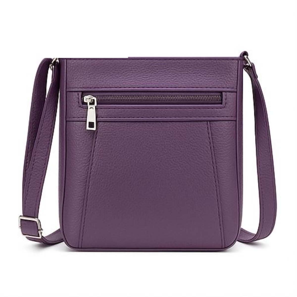 Women&rsquo;s Luxury Genuine Leather Crossbody Bag - Purple