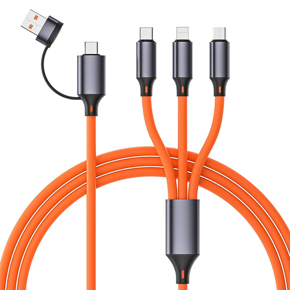 Bold Dual Charging Cable (2-Pack) - Orange