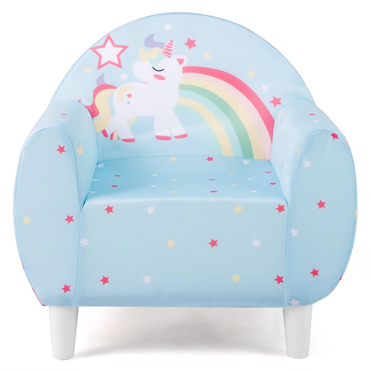 Photos - Sofa Costway Kids with High-Density Sponge Filling - Blue HCST10106