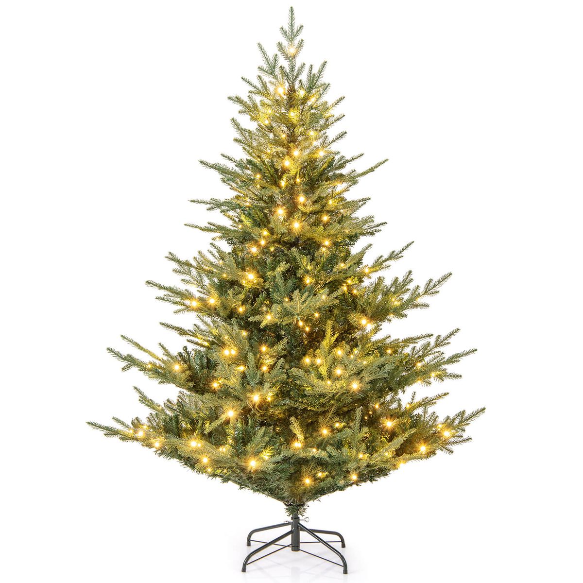 Artificial Christmas Tree with Warm White LED Lights - 6 FT
