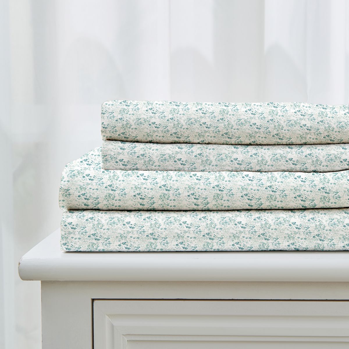 Patina Vie Maison Killian & Leiea Pre Washed Microfiber Sheet Set - Killian & Leiea Full-Chamblee Blue