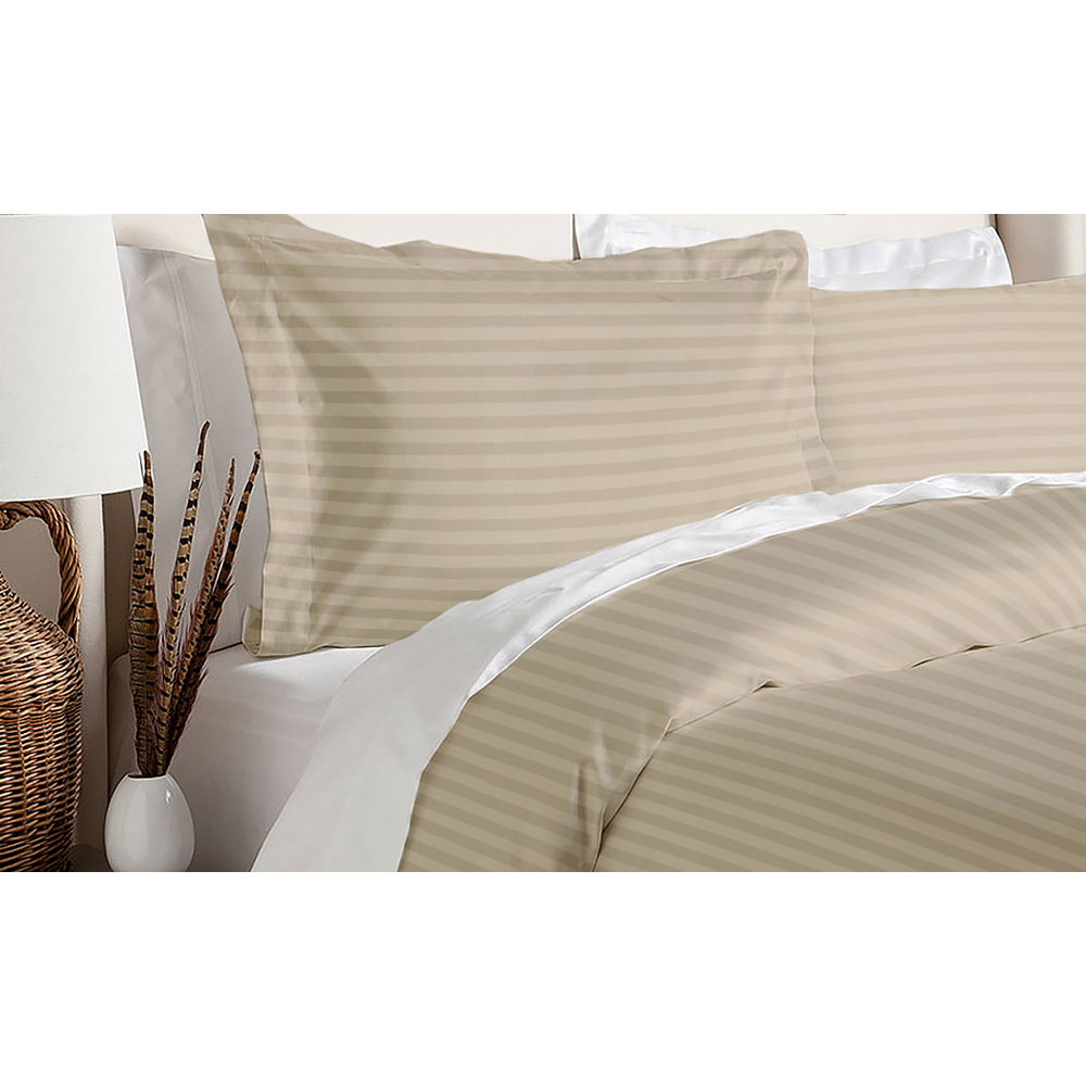 Kathy Ireland&reg; White Down Fiber Comforter + Duvet Cover Set - King - Ecru