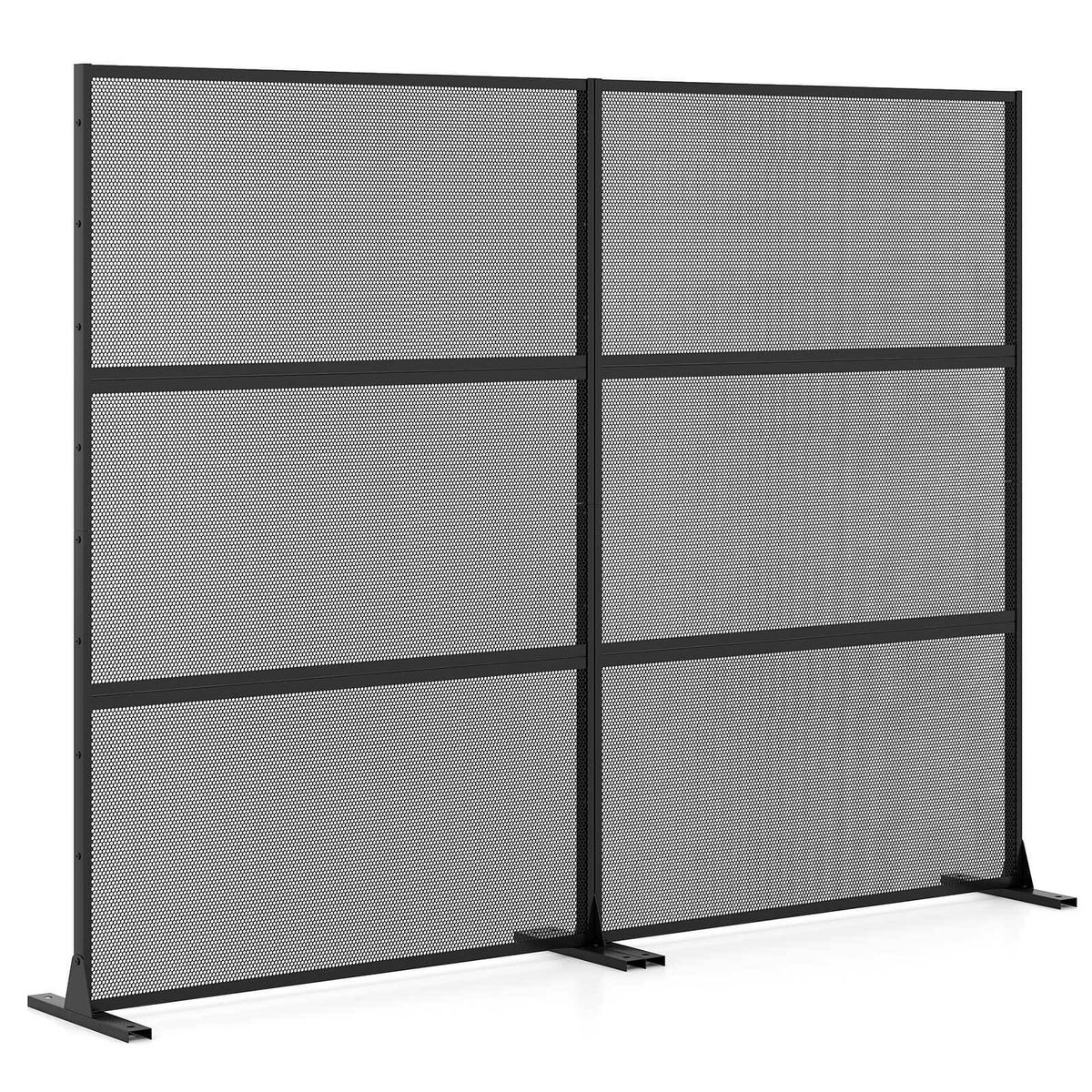 Metal Privacy Screen (1 or 2 Pack) - Gray-2 PCS