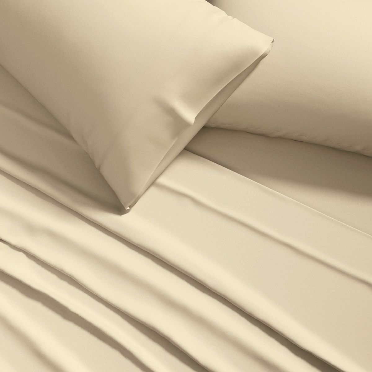 Patina Vie Maison Pre-Washed Microfiber Carlotta Collection Sheet Set - Carlotta Collection-Twin-Natural