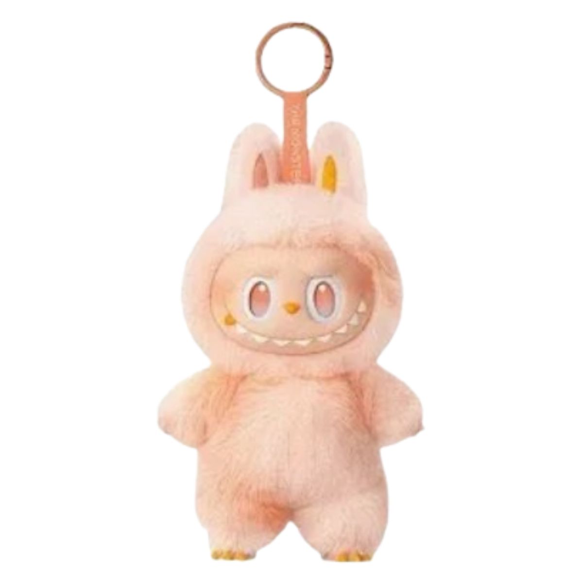 Plush Macaron Doll with Keychain Loop - Orange